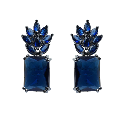 Blue Stone Statement Earrings for Women