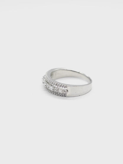 Double Band American Diamond Ring