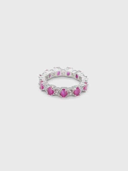 Pink Eternity Style American Diamond Ring