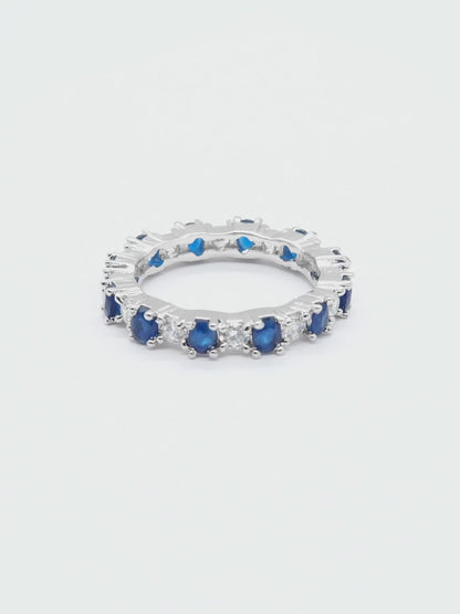 Royal Blue Eternity American Diamond Ring