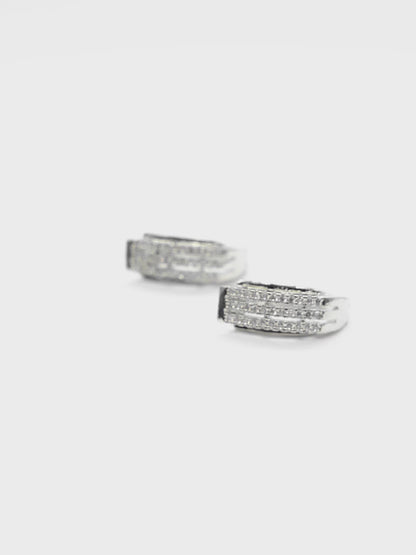 American Diamond Hoop Earrings