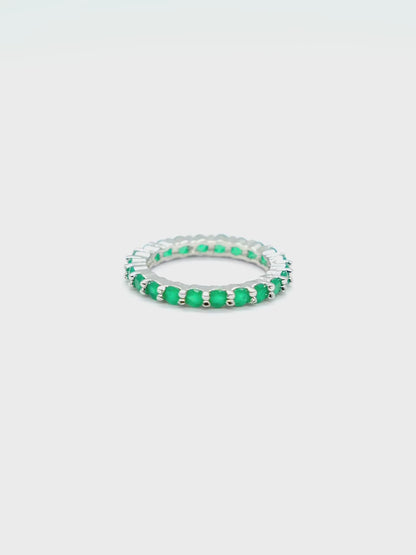 Green Baguette Eternity Ring
