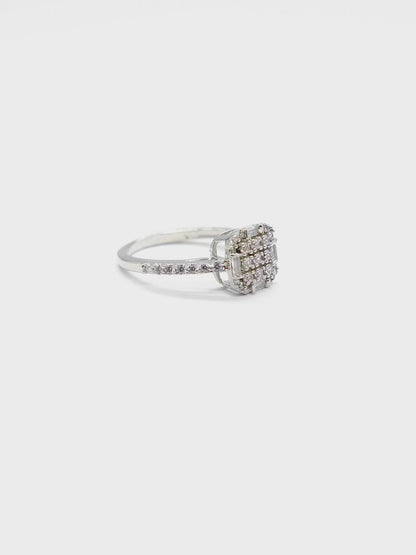 Radiant Halo American Diamond Ring