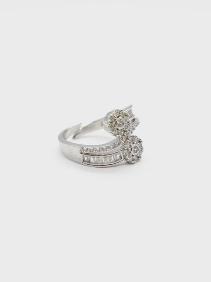 Dual Halo American Diamond Ring